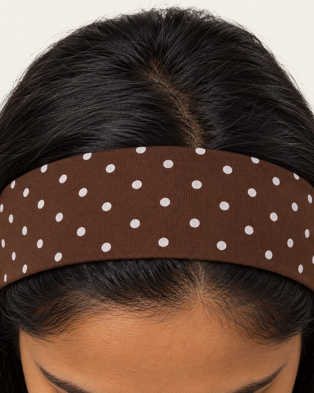 The Dot Band in Brown, worn