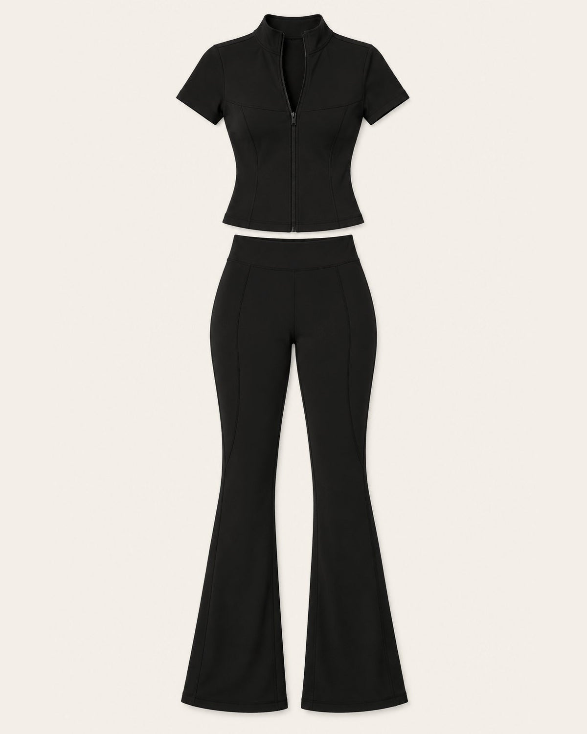The Teaser Set in Black, top and trousers