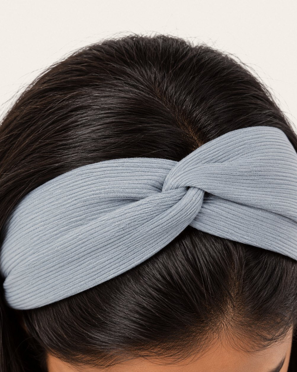 The Twist Band in Blue, worn
